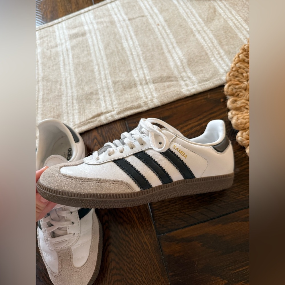 Adidas Samba White Black and Brown Sneakers - Picture 3 of 7